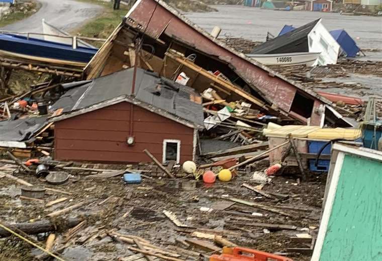 El tifón Fiona destruyó parte de la costa canadiense. Foto: AFP