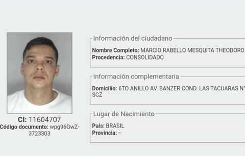 Marcio Rabello Mesquita es miembro de una banda de narcos.