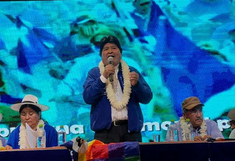 Evo Morales en el ampliado del sábado en Cochabamba