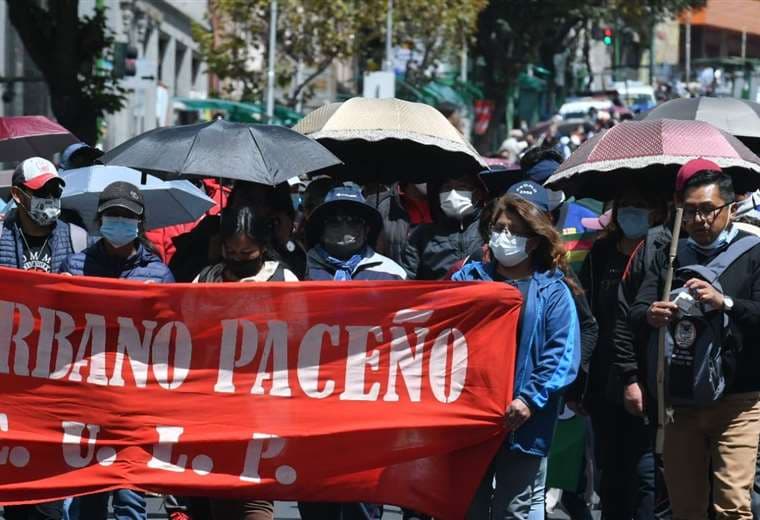 El magisterio paceño empezó protestas en La Paz 