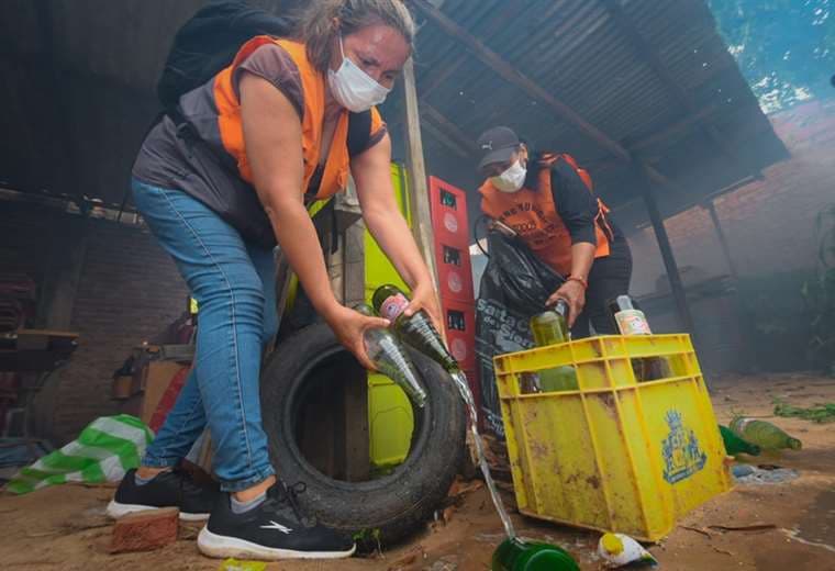 Trabajos de eliminación de criaderos de mosquitos/ Foto: GAMSC