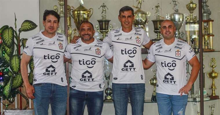 (De izq. A dcha.) Cubilla, Rodríguez, Ábrigo y Barrios. Foto: Prensa Real SC.