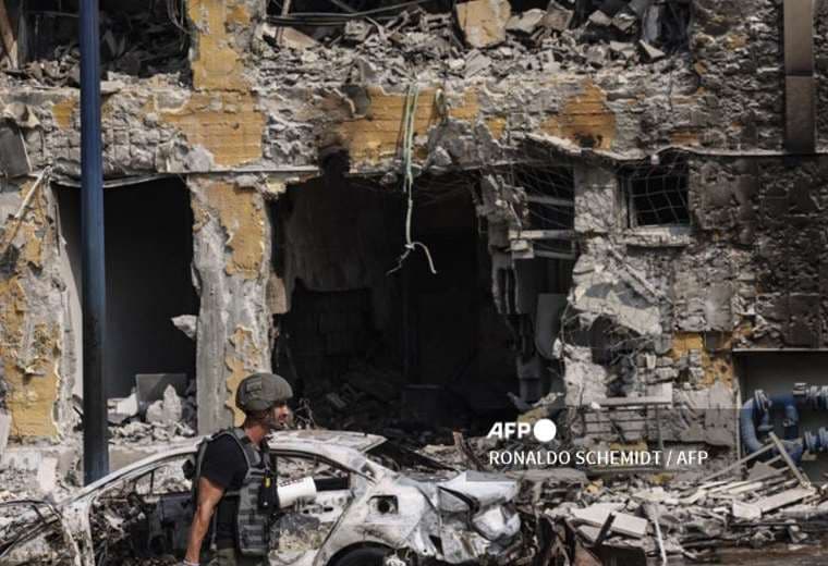 Parte de la destrucción de la guerra. Foto: AFP.