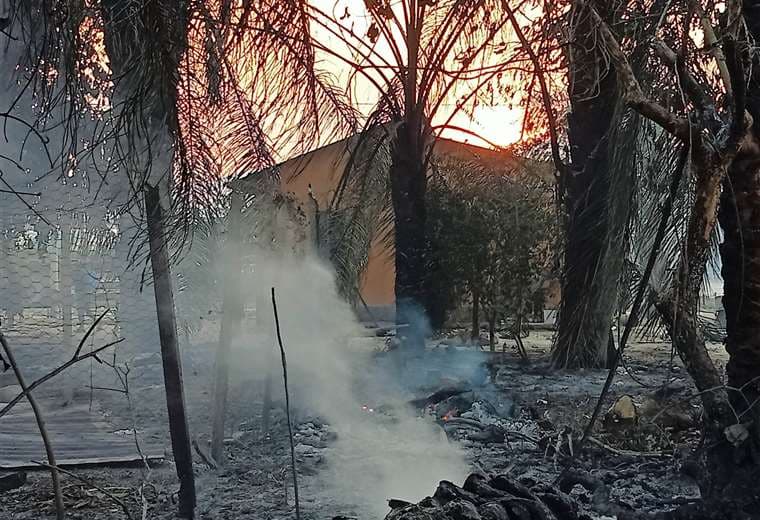 Comunidad tacana Buena Vista fue afectada por el fuego/Foto: APG
