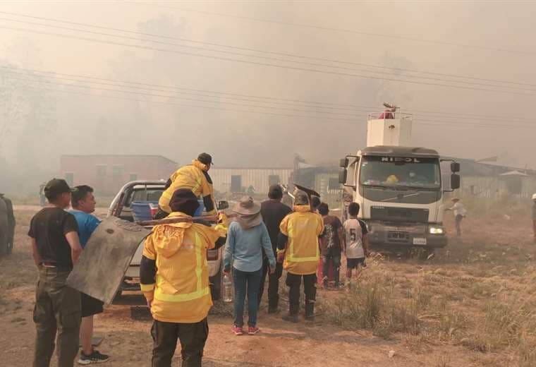 Incendio en la empresa Azucarera San Buenaventura. Foto: Virginia Gonzales