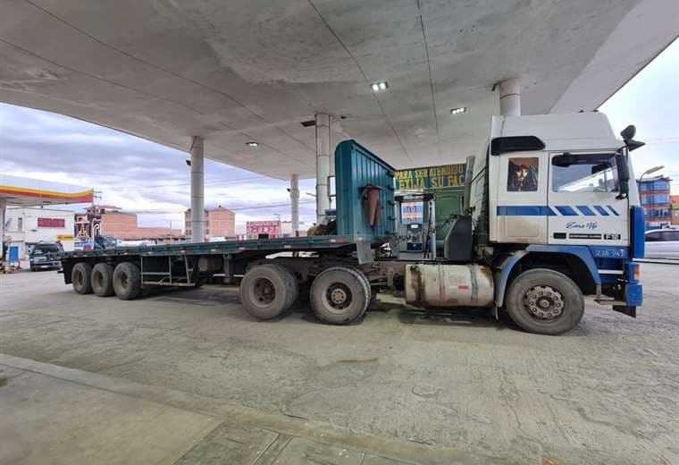 El camión fue interceptado en una estación de servicios. Foto: Prensa ANH