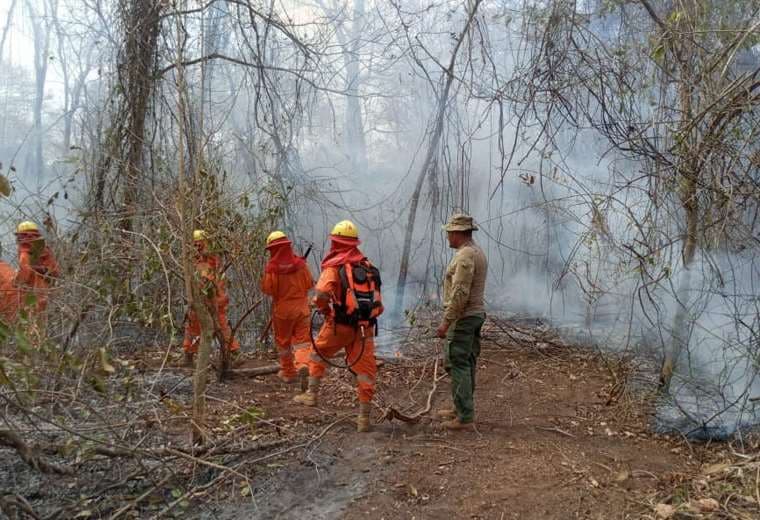 Los incendios persisten en Bolivia. Foto: Defensa Civil 