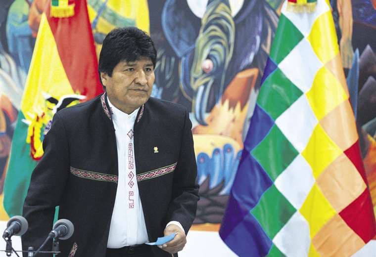 Evo Morales  defendía su “derecho humano” de reelegirse. Foto: APG