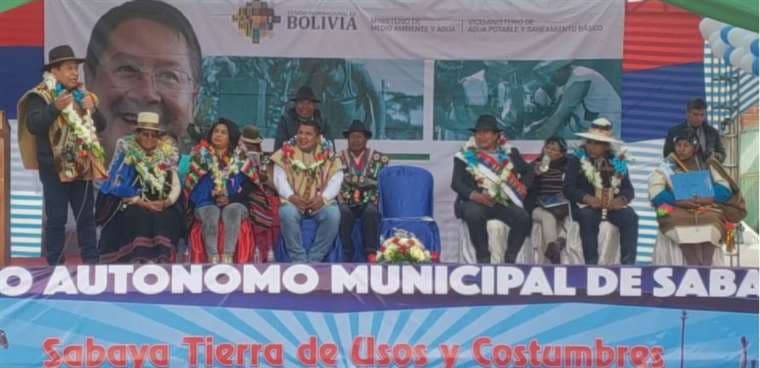 El vicepresidente en su discurso en Oruro