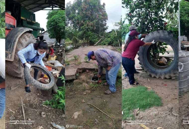 Destrucción de criaderos de mosquito del dengue en Guarayos/Desther Ágreda