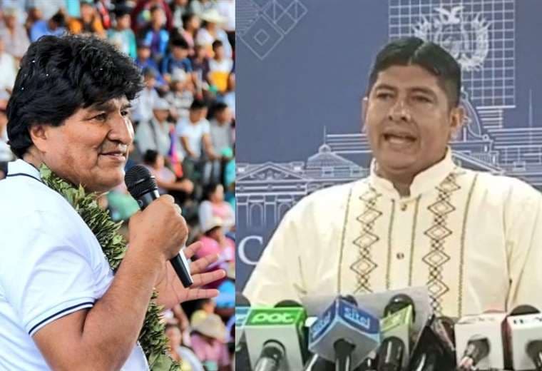 Evo Morales y Rolando Cuéllar