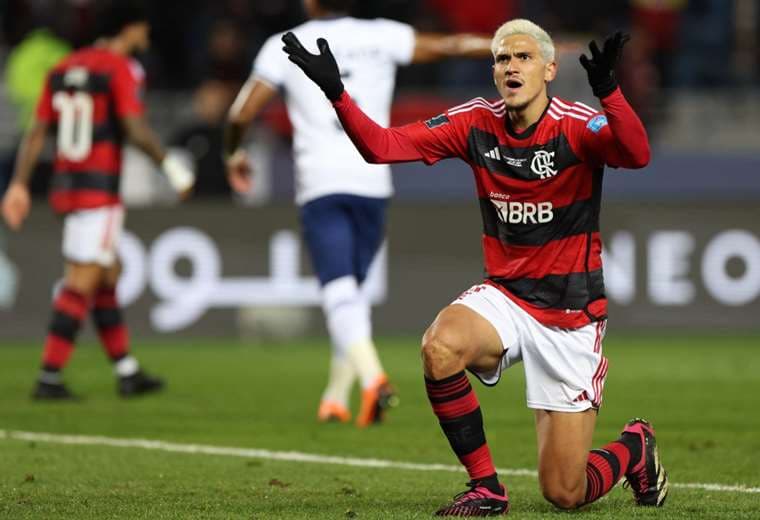 Pedro, jugador del Flamengo en el partido ante el Al-Hilal. AFP