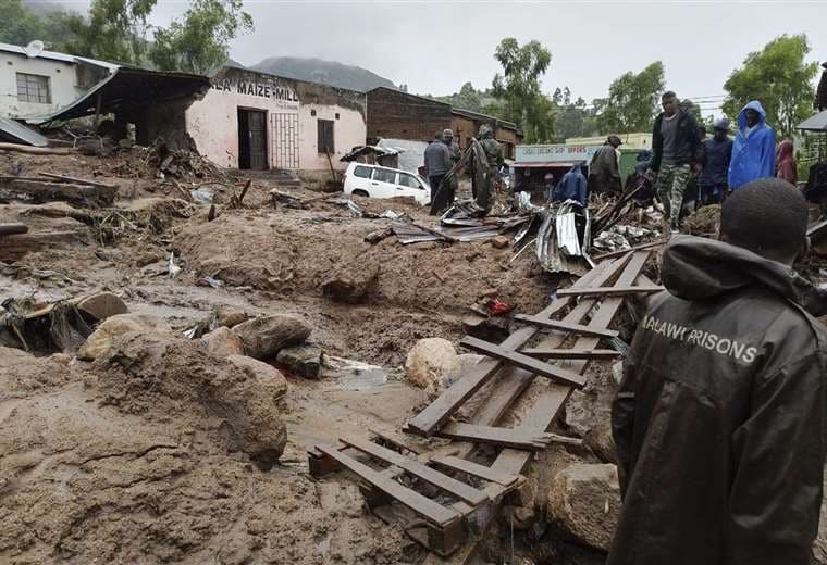 Casas destruidas por ciclo Freddy en Malaui/Foto: AFP