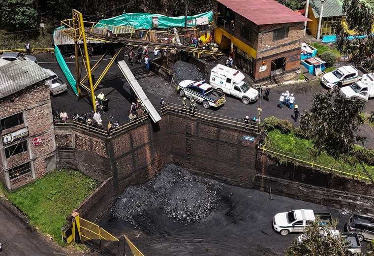 Vista aérea del lugar donde ocurrió la explosión en una mina en Colombia/Foto: AFP