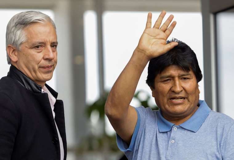 García Linera y Morales en México (Archivo)