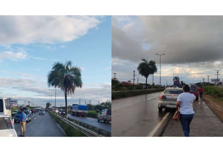 Mototaxistas de Warnes bloquean la carretera a Cochabamba desde este lunes