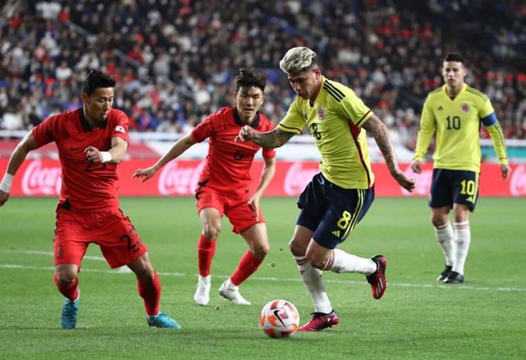 Imagen del partido entre Corea del sur y Colombia