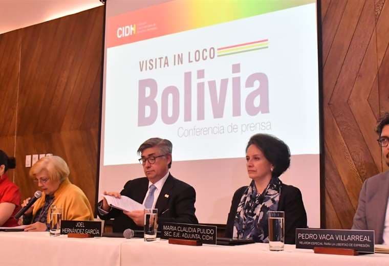 Los delegados de la CIDH que llegaron a Bolivia