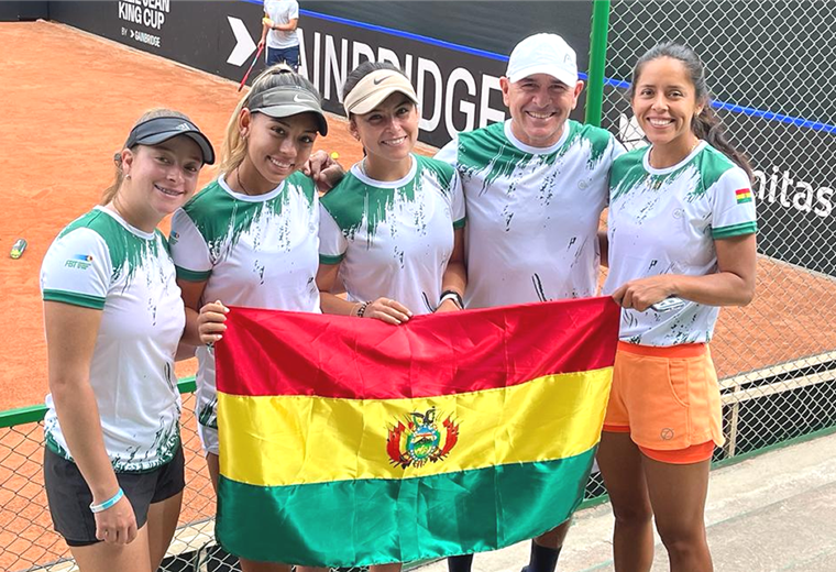 Selección boliviana de tenis en Colombia. Foto. Rolando Nieva  