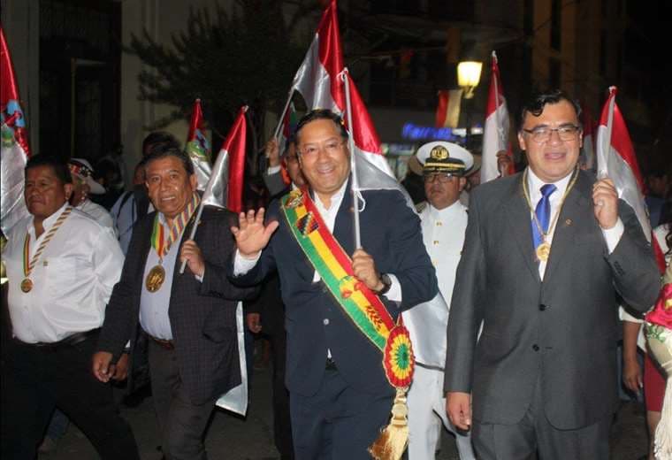 Presidente Luis Arce visita Tarija en su efeméride/Foto: David Maygua
