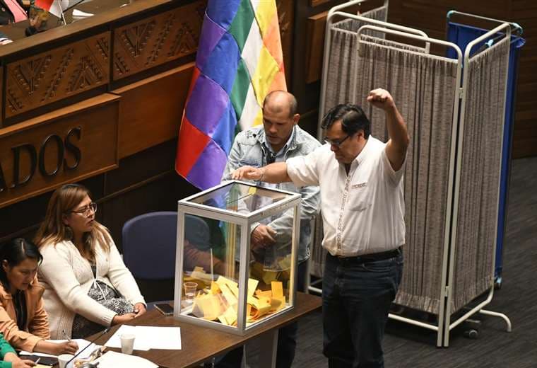 El presidente de Diputados, Jerges Mercado, emitió su voto para la ley del oro