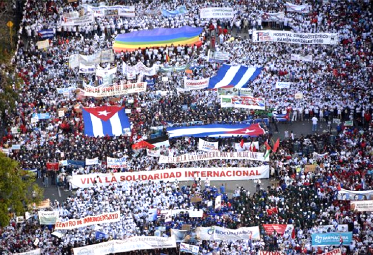Tradicionalmente la manifestación en La Habana es masiva. Foto. Internet 