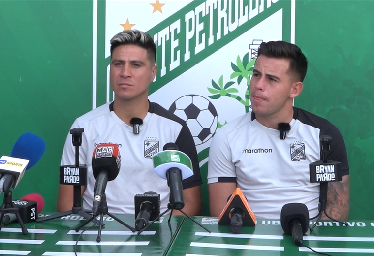 Jonathan Ezequiel Cristaldo y Henry Vaca, ilusionados con la Sudamericana. 