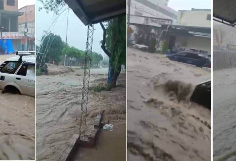 Yacuiba inundada tras torrencial lluvia