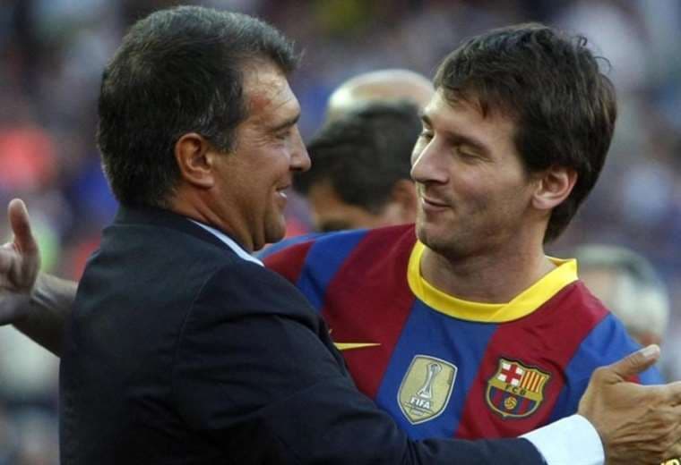 Laporta quiere el retorno de Messi al Barcelona. Foto: Internet