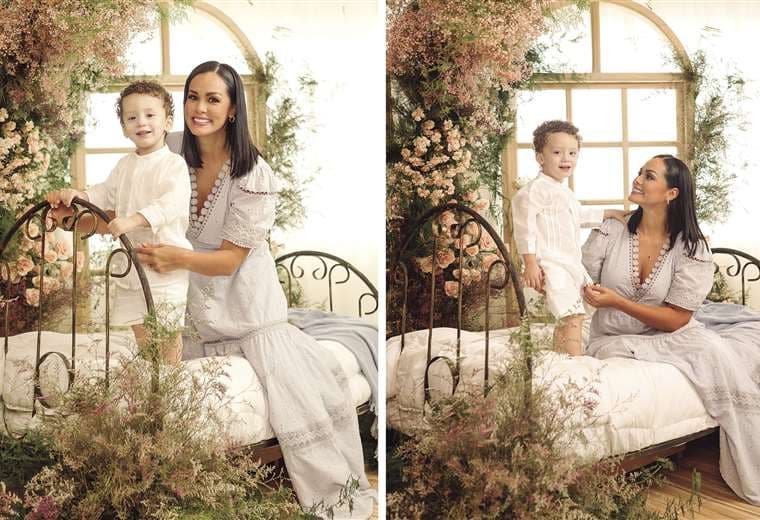 Catherine Villarroel y su hijo /Fotos: Luciana Palacios