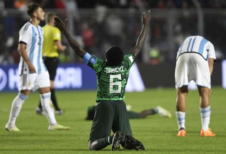 Imagen del partido entre Nigeria y Argentina por el Mundial Sub-20. AFP