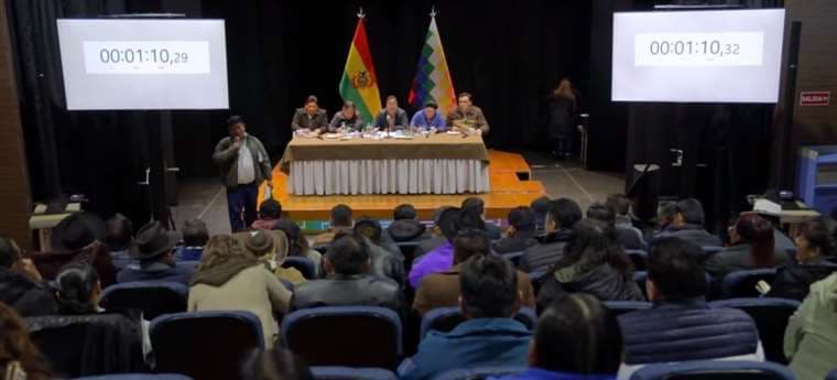 La reunión del Gabinete en La Paz