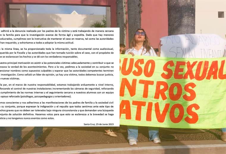 Colegio privado pide no dar nombres de los presuntos culpables de la agresión sexual y que se espere el trabajo investigativo de las autoridades