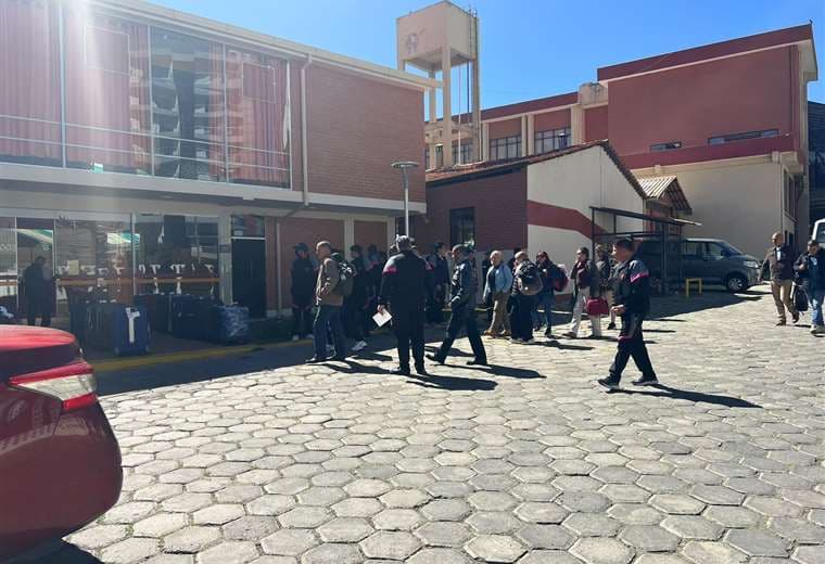 Los militares venezolanos el 31 de mayo, en La Paz 