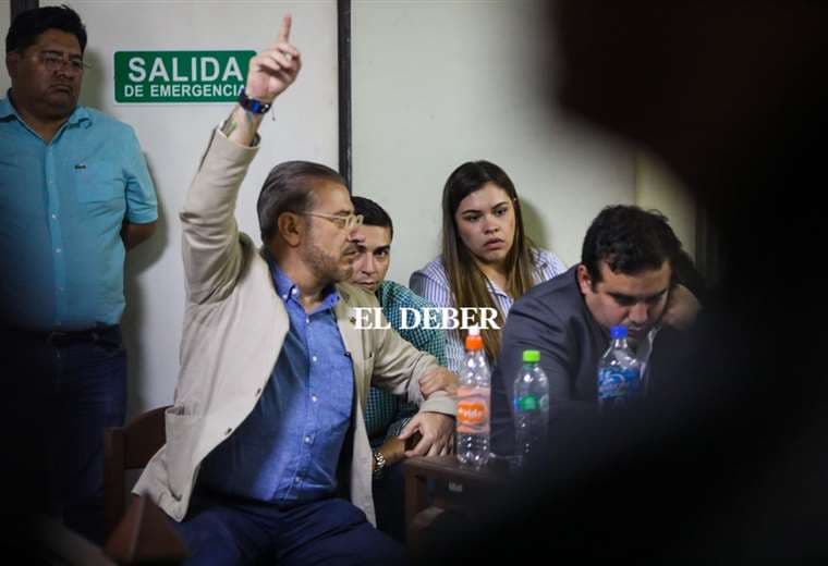 Rómulo Calvo, exlíder cívico, durante su intervención en la audiencia. Foto: Ipa Ibáñez