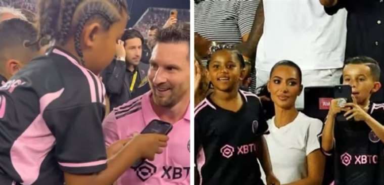  Hijo de Kim Kardashian enloqueció tras conocer a Lionel Messi