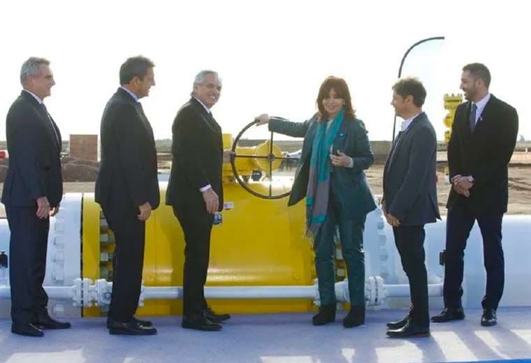 acto inaugural del Gasoducto Presidente Néstor Kirchner (GPNK) en Salliqueló