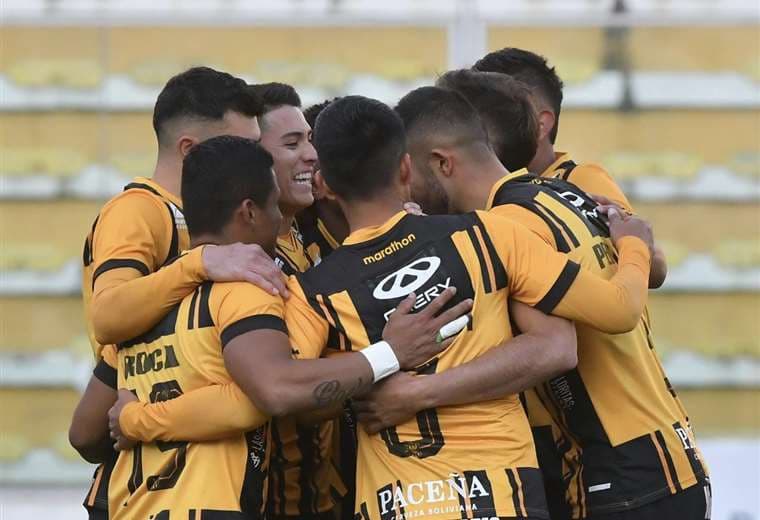 Los jugadores del ‘Tigre’ festejan la victoria sobre Real. Foto: APG