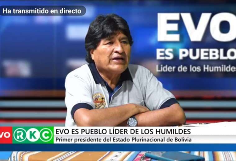 Evo Morales estuvo presencialmente hoy en su programa semanal.