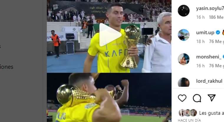 El mensaje ganador de CR7 luego de obtener la Copa Árabe de Clubes (video) 