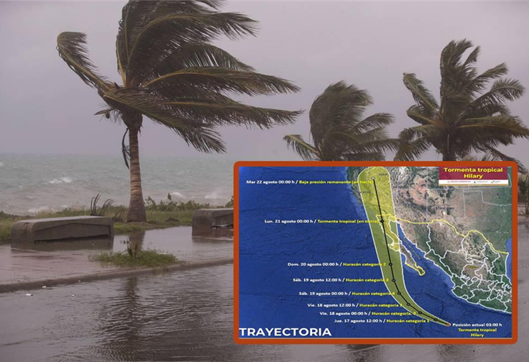 Potente huracán Hilary avanza hacia el noroeste de México 