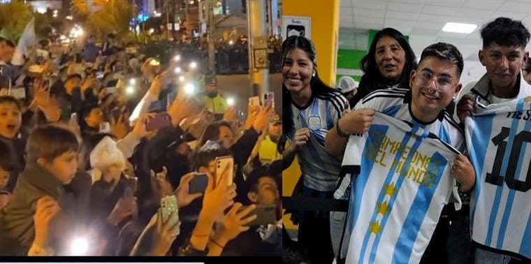 Fanáticos de la selección argentina en Bolivia