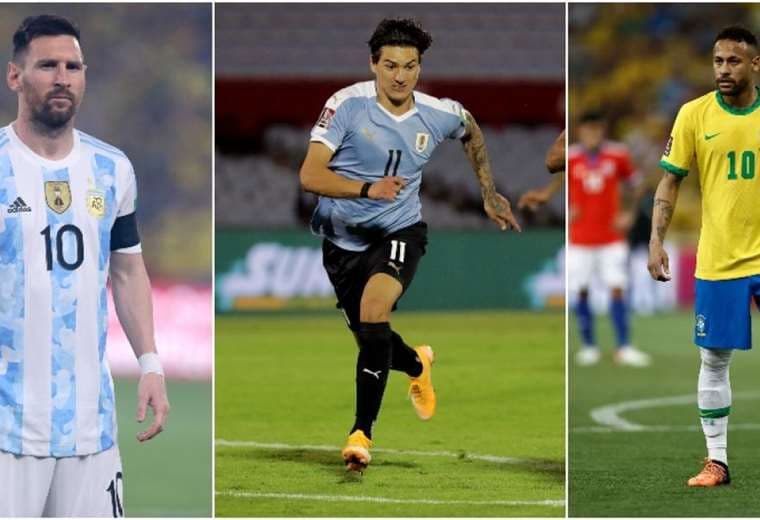 Messi, Núñez y Neymar, figuras de sus selecciones