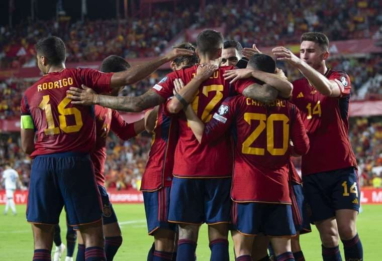 La selección española se dio un festín ante Chipre. Foto: AFP