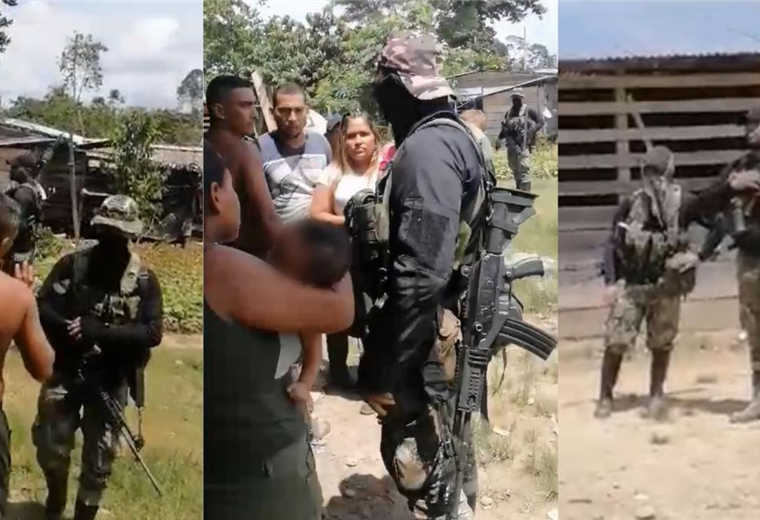 Militares colombianos intimidaron a mujeres y niños. Foto. Internet 