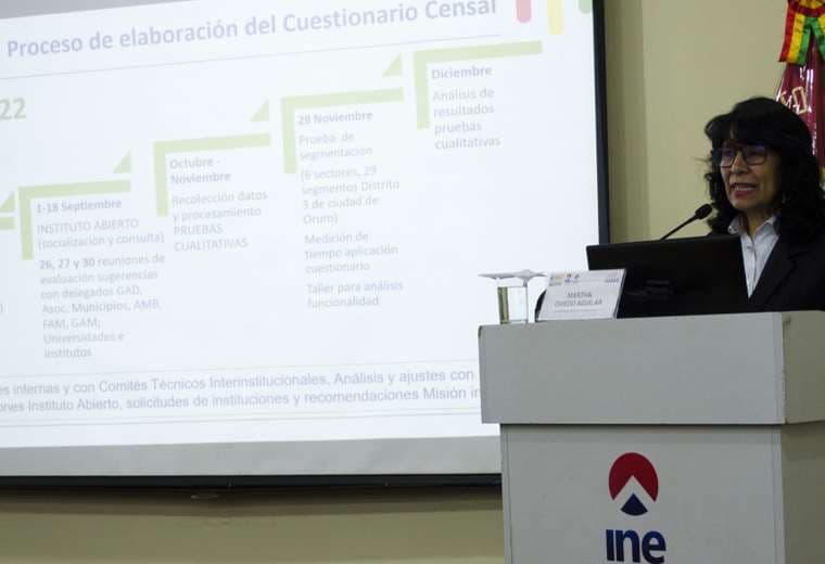 Martha Oviedo, coordinadora general del Programa del Censo. Foto: INE.