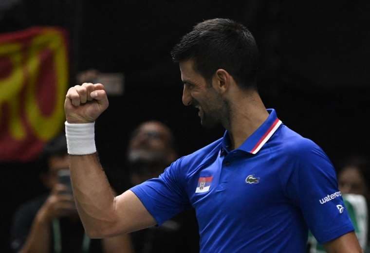 Djokovic durante el partido contra el español Davidovich-Fokina. Foto: AFP
