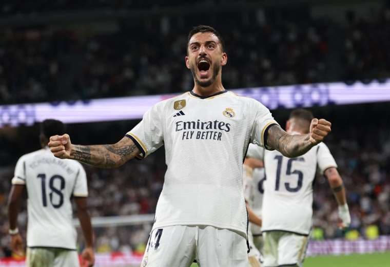 Joselu marcó el segundo y le dio la victoria al real Madrid. Foto: AFP