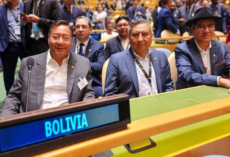 Delegación boliviana en la Asamblea de la ONU. Foto: @LuchoXBolivia.