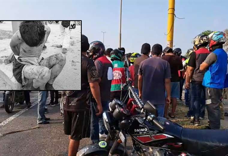 Mototaxistas capturan a un ladrón de motos y este acusa a policías de sacarlo de una carceleta para mandarlo a robar y de proveerles armas
